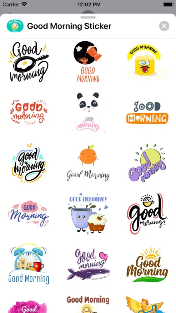 Capturas de tela do Good Morning Sticker