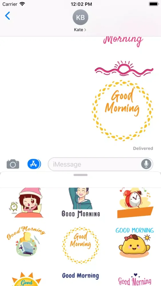 Capturas de tela do Good Morning Sticker