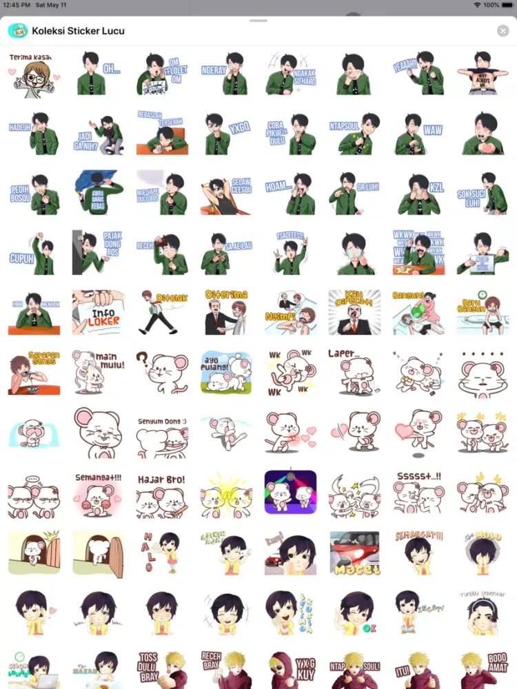 Koleksi Sticker Lucu iPad  স্ক্রিনশট