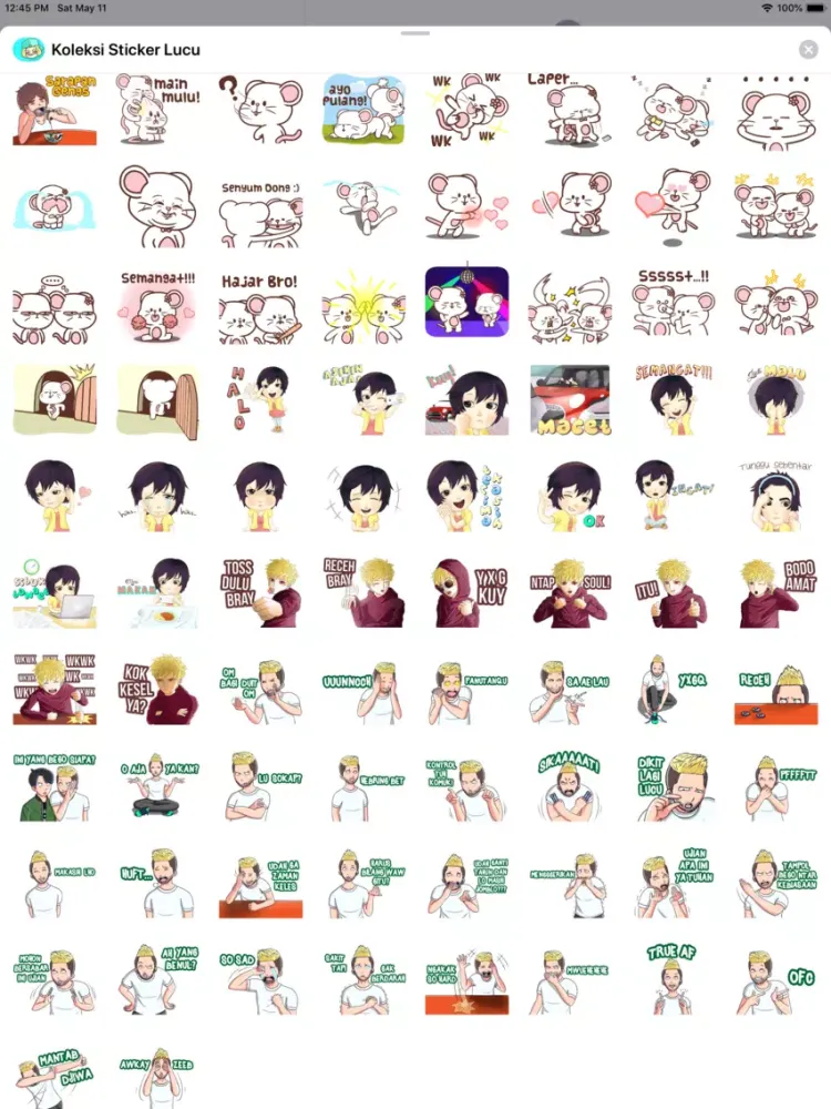 Koleksi Sticker Lucu iPad  স্ক্রিনশট