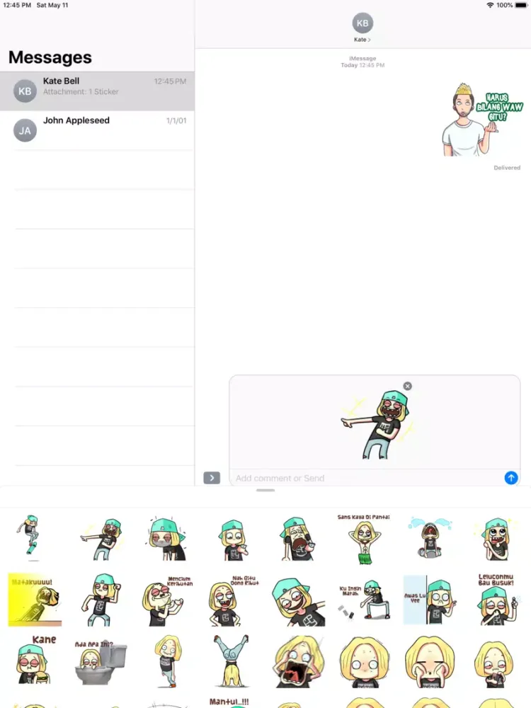 Koleksi Sticker Lucu iPad  স্ক্রিনশট