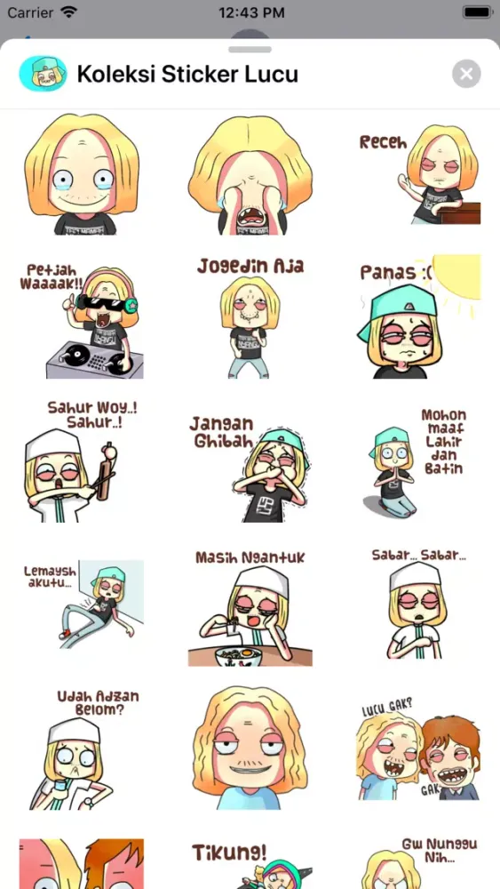 Koleksi Sticker Lucu স্ক্রিনশট