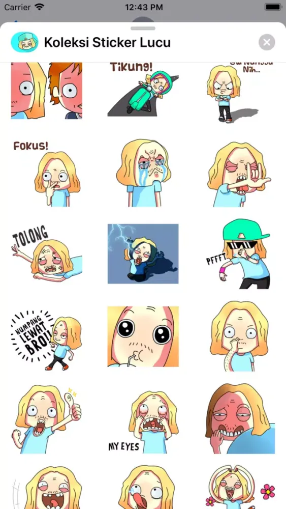 Koleksi Sticker Lucu স্ক্রিনশট