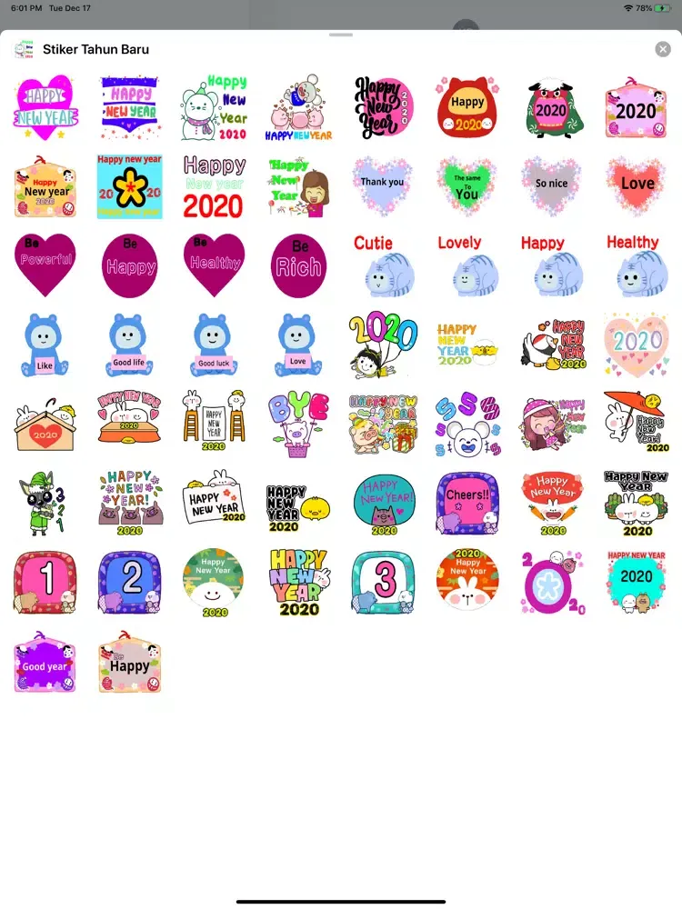 Stiker Tahun Baru iPad 应用截图
