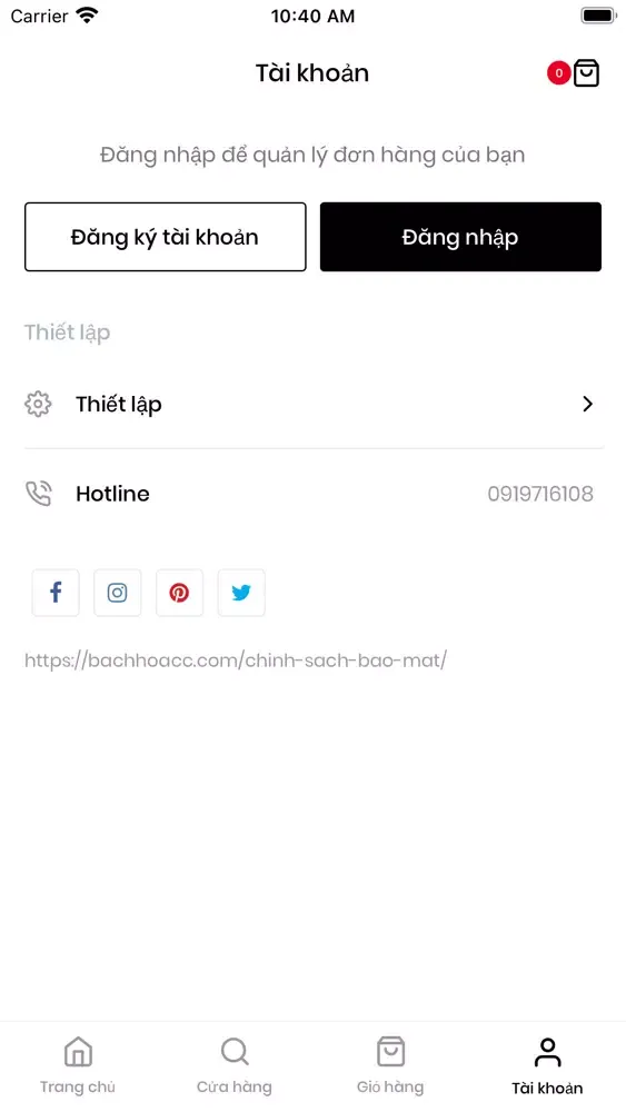 Скриншоты Bách Hóa CC