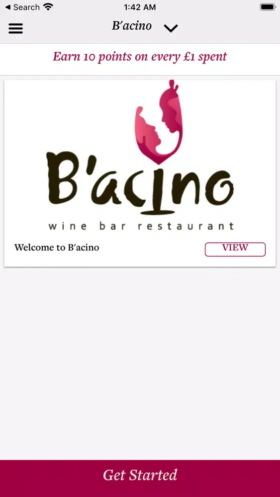 Tangkapan skrin B'acino