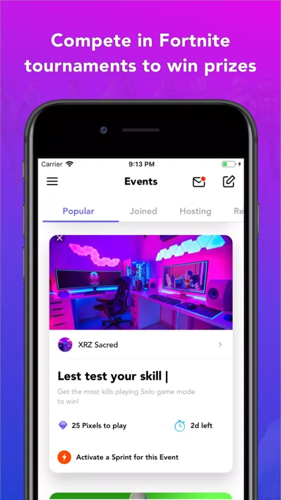 Feature: Gaming tournaments Screenshots