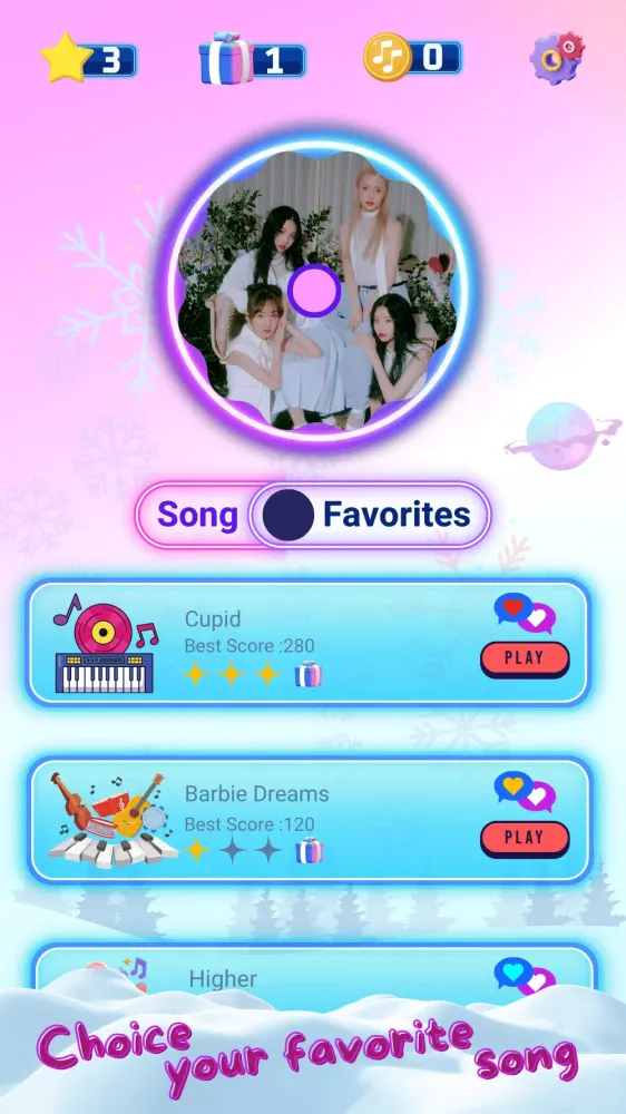 Zrzuty ekranu Cupid - Fifty Fifty Piano Game