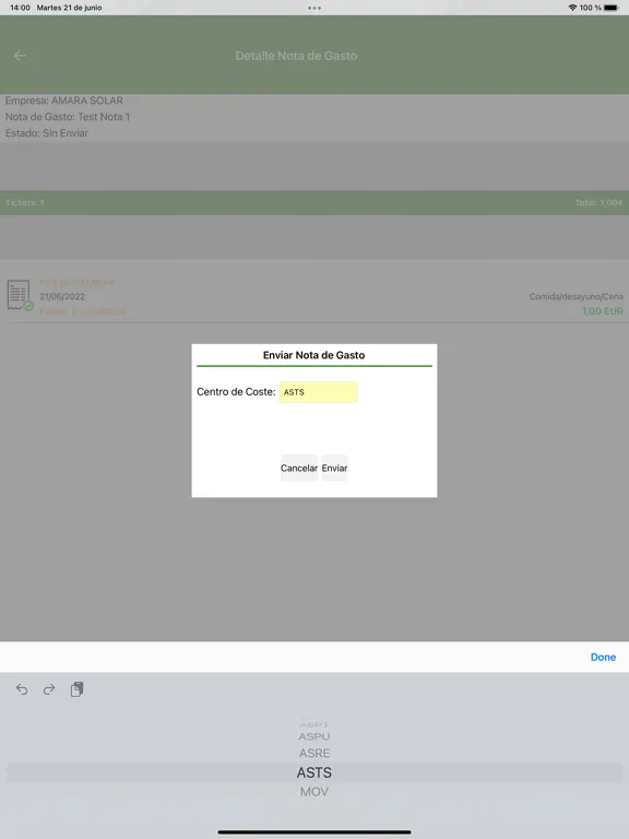 NZero Notas de Gasto iPad  স্ক্রিনশট