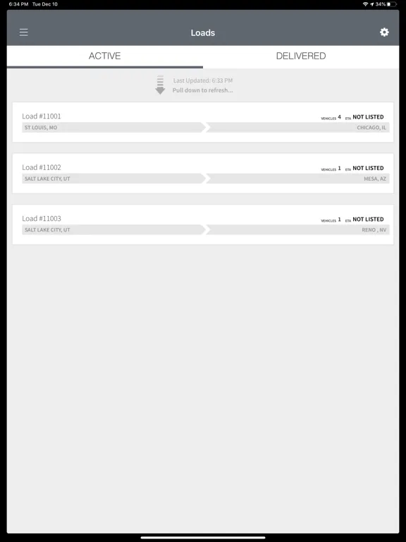VINlocity Carrier iPad  スクリーンショット