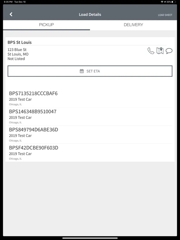 VINlocity Carrier iPad  スクリーンショット