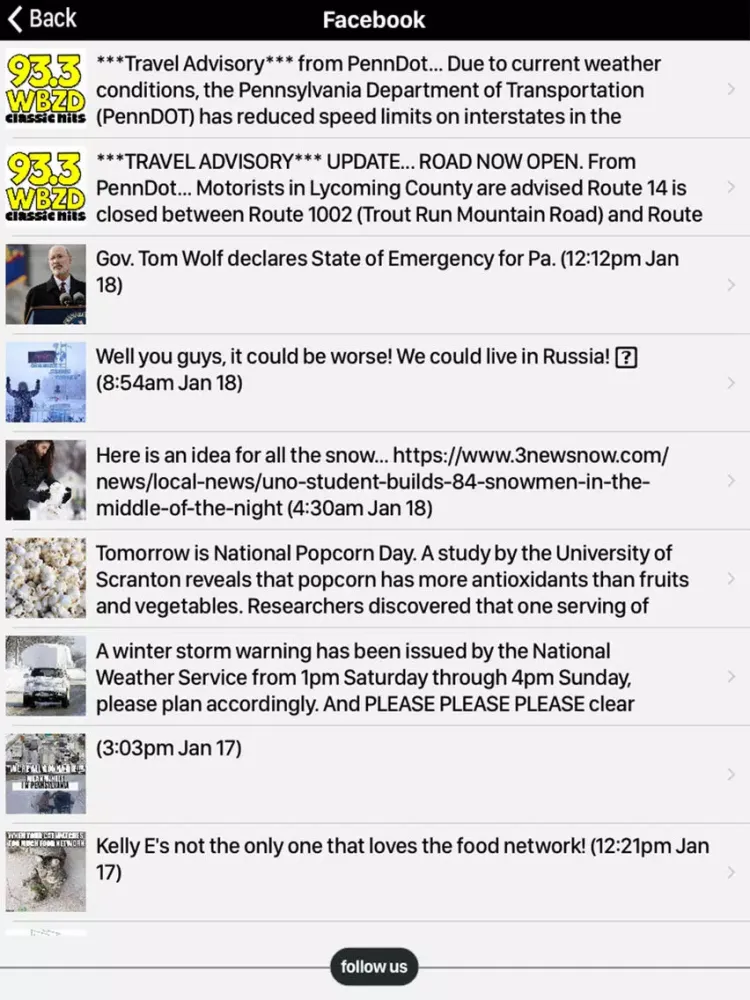 93.3 WBZD Classic Hits iPad 应用截图