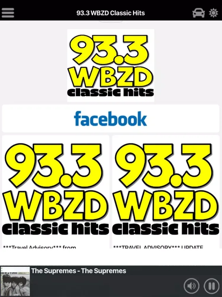 93.3 WBZD Classic Hits iPad 应用截图