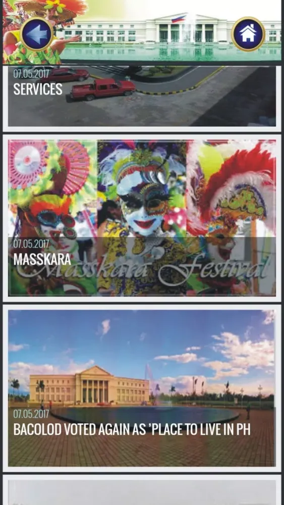 Capturas de tela do Bacolod City