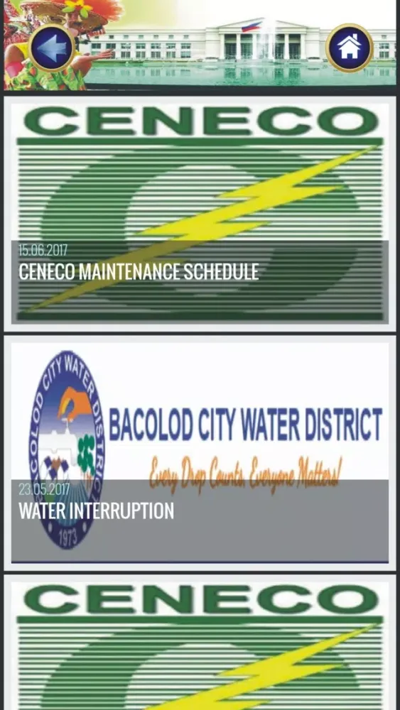 Capturas de tela do Bacolod City