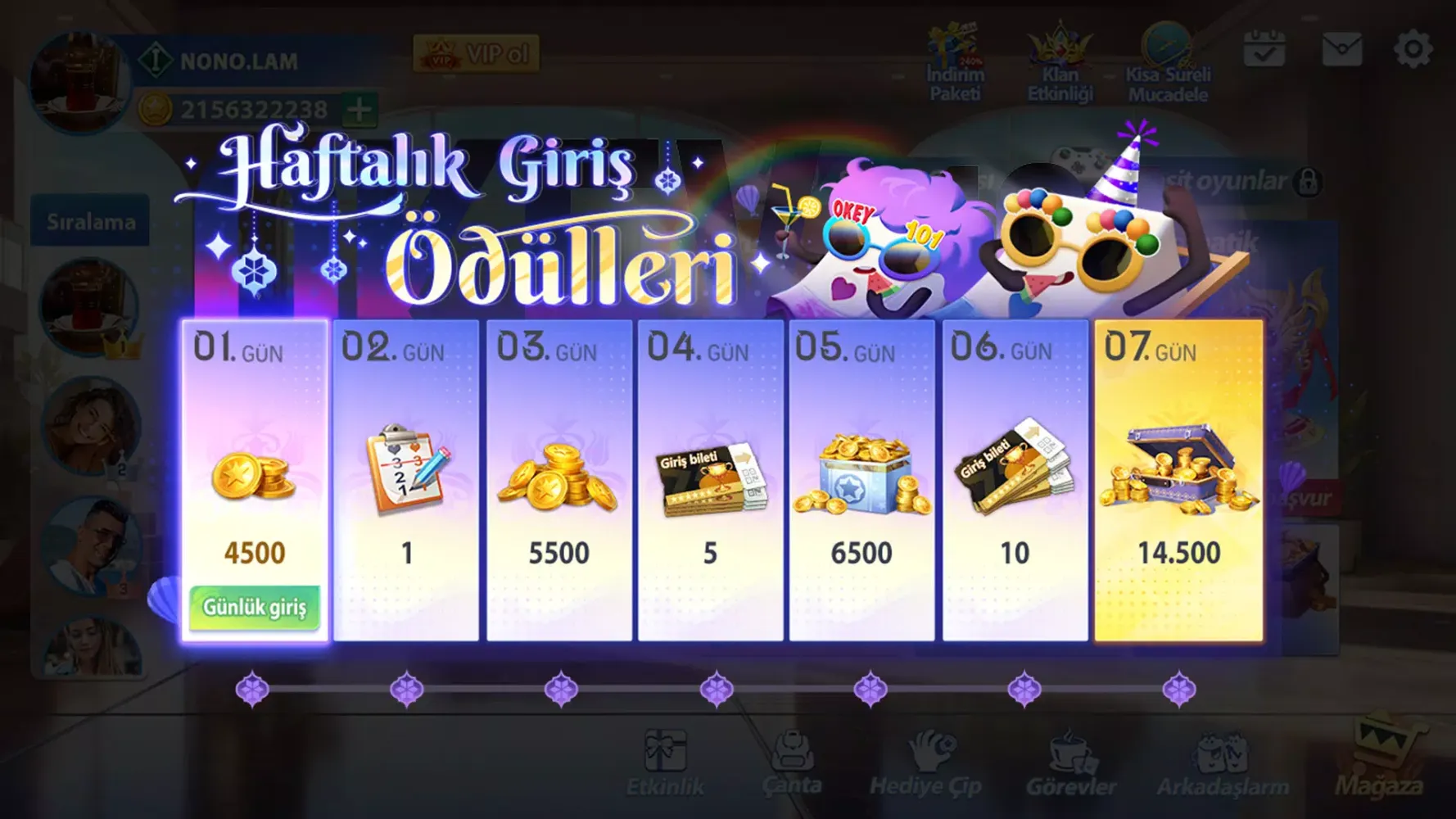 Ảnh chụp màn hình của 101 Okey VIP