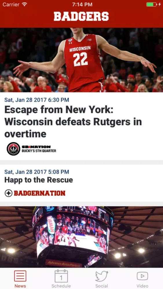 Tangkapan skrin Badgers