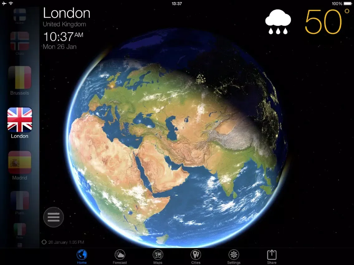 صور 3D Earth - Mega Weather iPad 