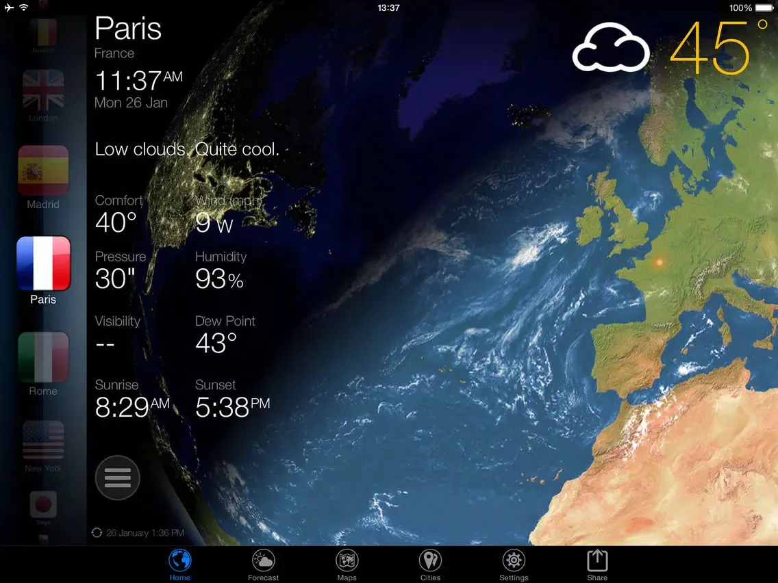 صور 3D Earth - Mega Weather iPad 