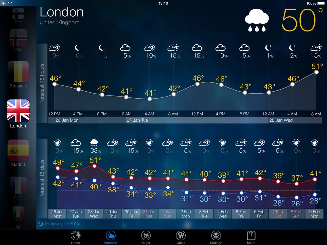 صور 3D Earth - Mega Weather iPad 