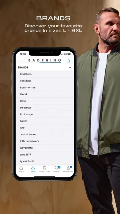 ภาพหน้าจอของ BadRhino - Big Men’s Clothing