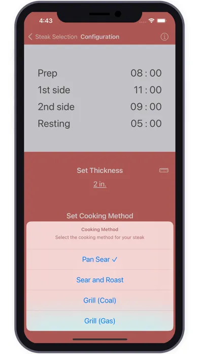 Ảnh chụp màn hình của Steak Timer - Cook Like a Pro