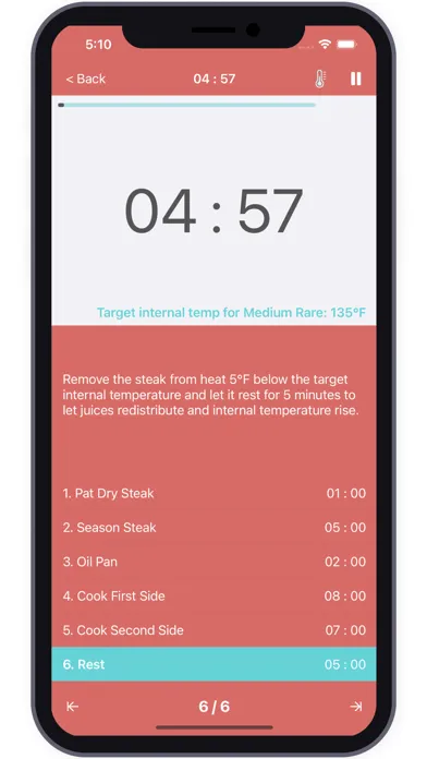 Ảnh chụp màn hình của Steak Timer - Cook Like a Pro