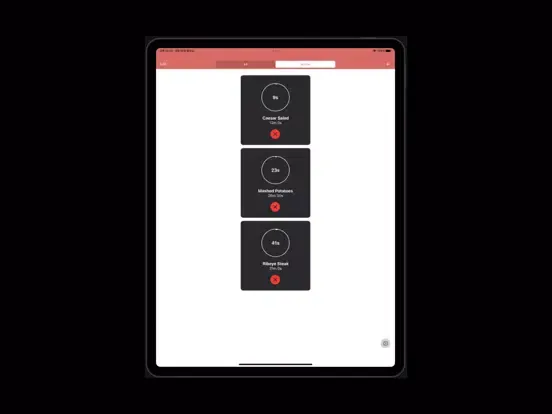 Multi Kitchen Timers & Recipes iPad  سکرین شاٹس