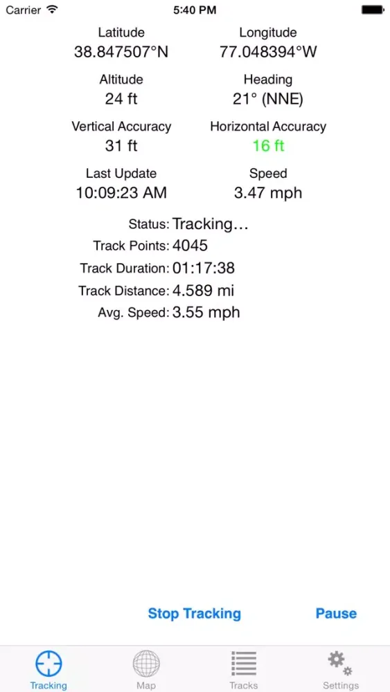 Capturas de pantalla de GPSTrack