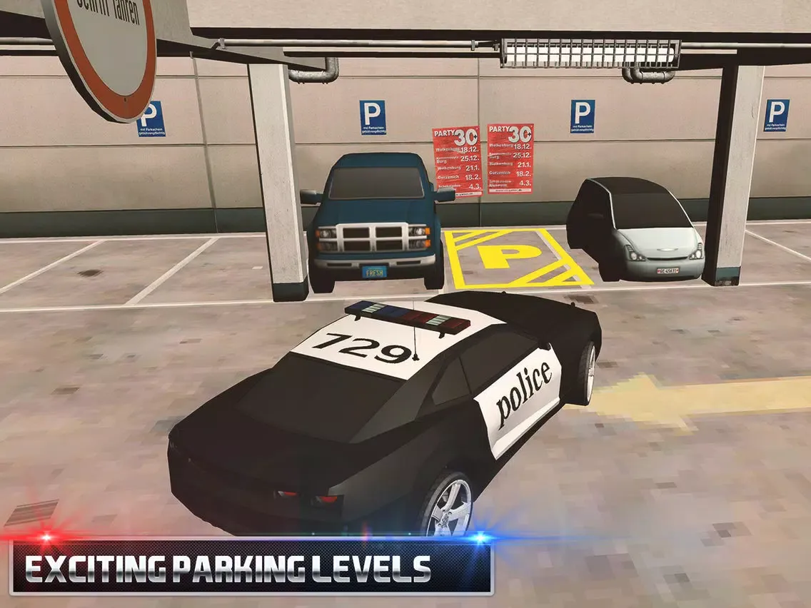 Multi-Storey Police Car Parking Driver Sim-ulator iPad  Screenshots
