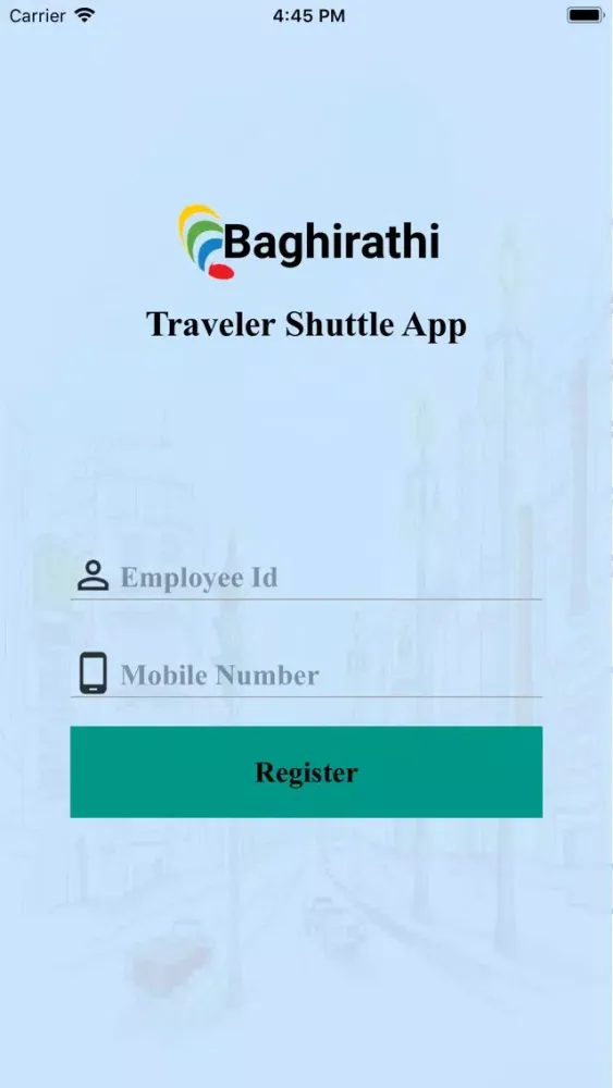 Ảnh chụp màn hình của Traveller Shuttle App
