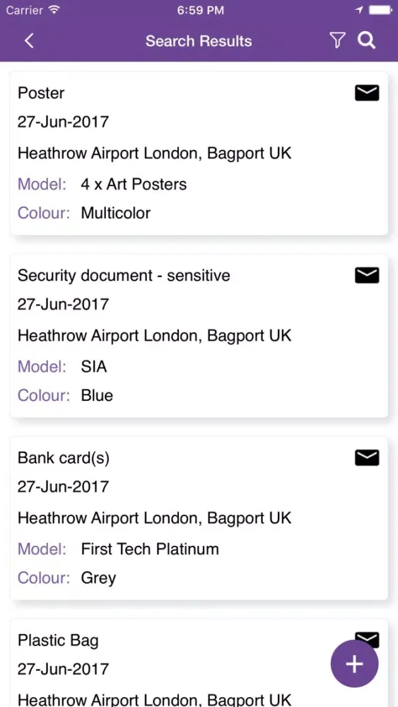 Captures d'écran de Heathrow Lost Property