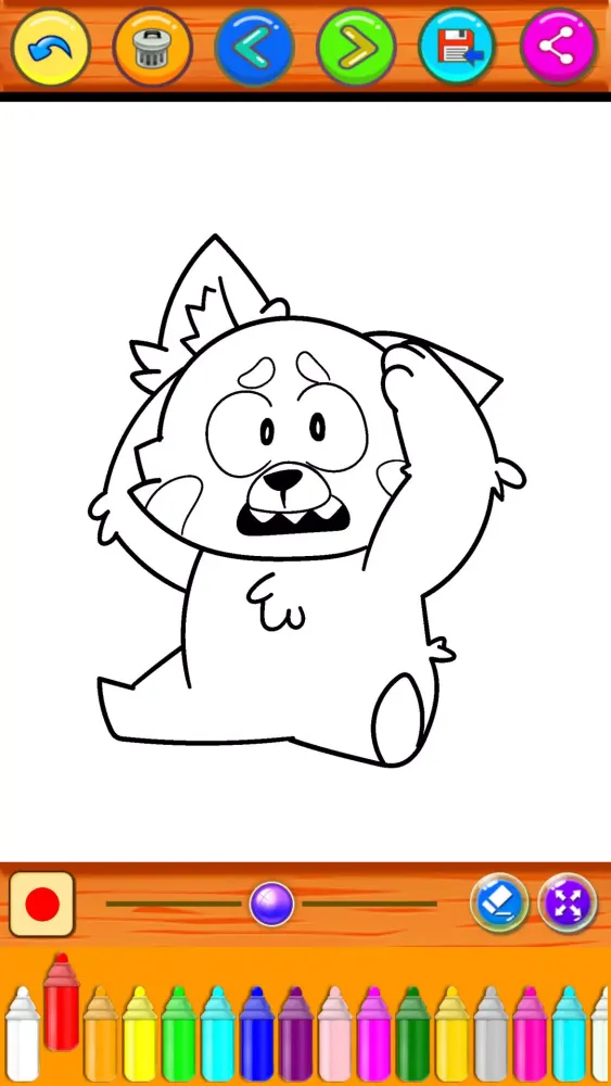 Turning Red coloring book game Screenshots