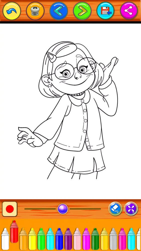 Turning Red coloring book game Screenshots