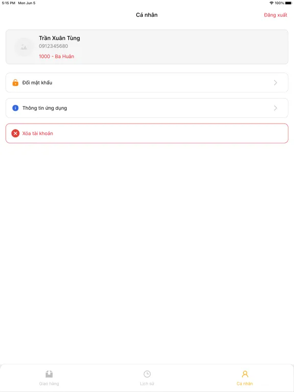Ba Huân Delivery iPad  Ekran Görüntüleri