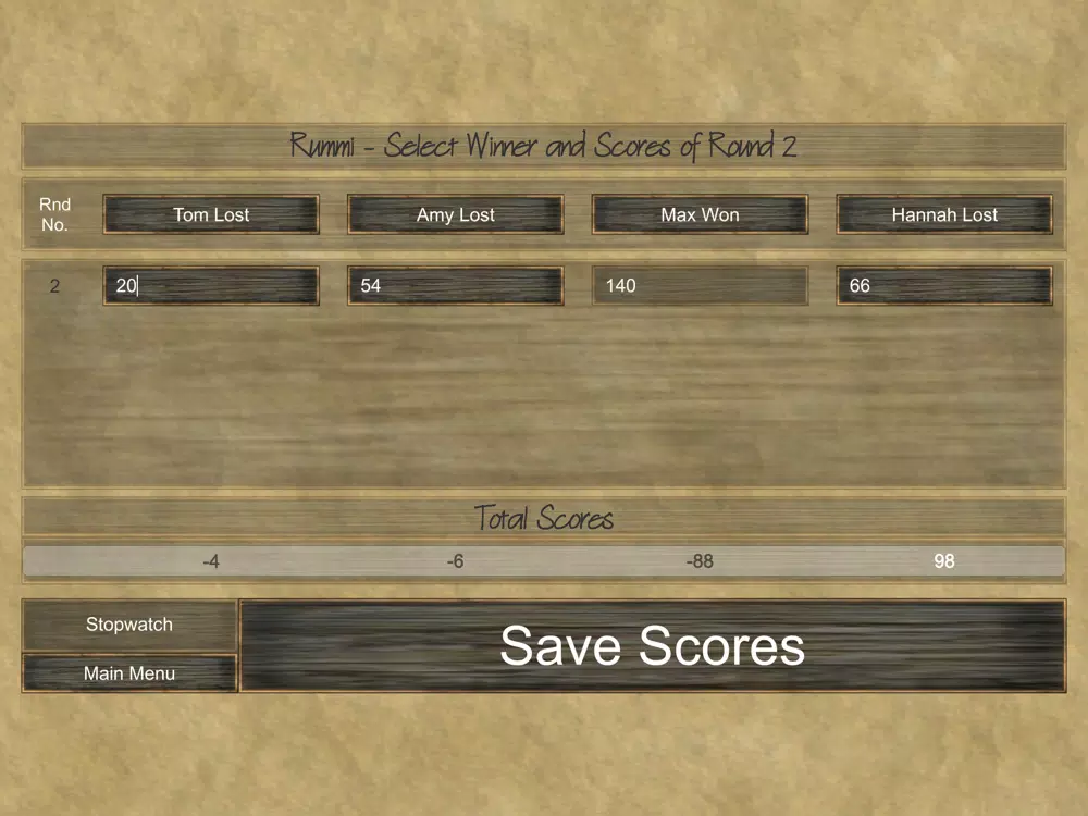 Screenshot di Rummi Scorer iPad 