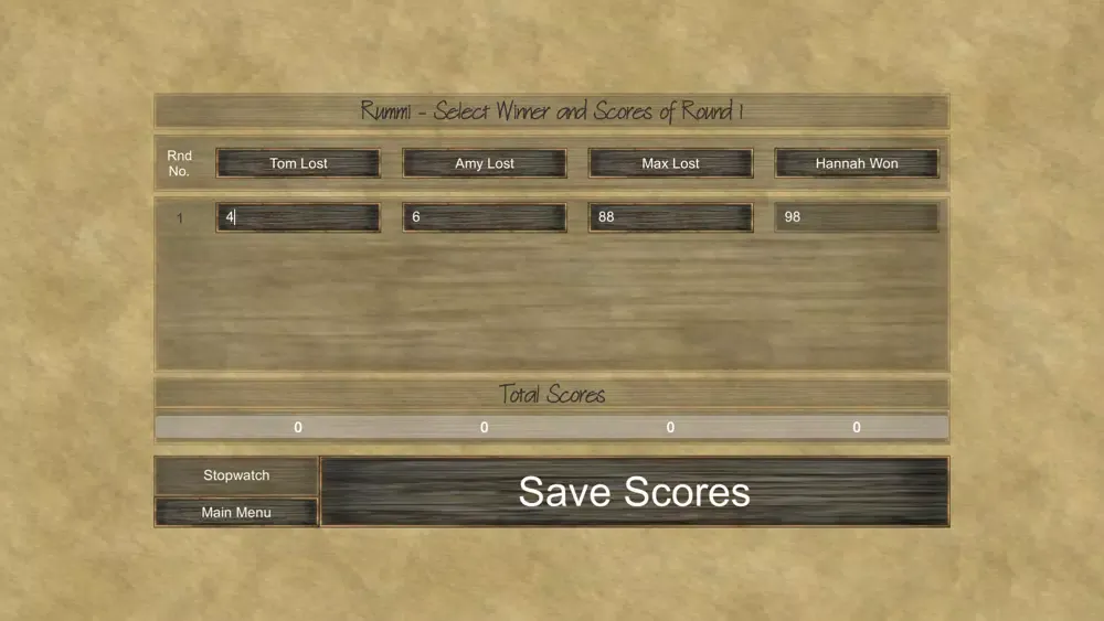 Rummi Scorer スクリーンショット