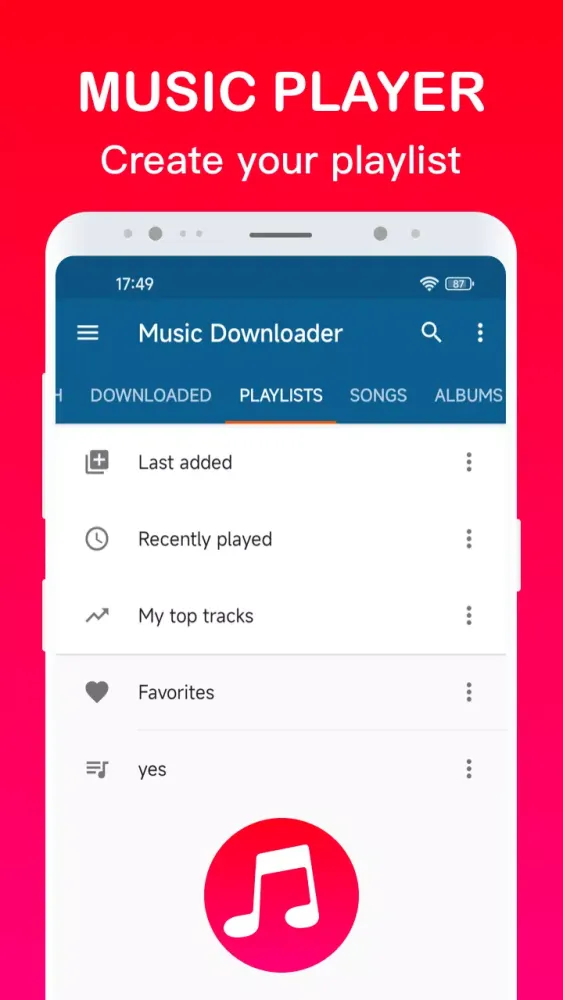 Capturas de tela do Mp3 Music Downloader Player