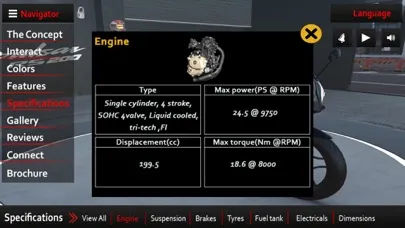 Bajaj Pulsar RS200 Interactive Screenshots
