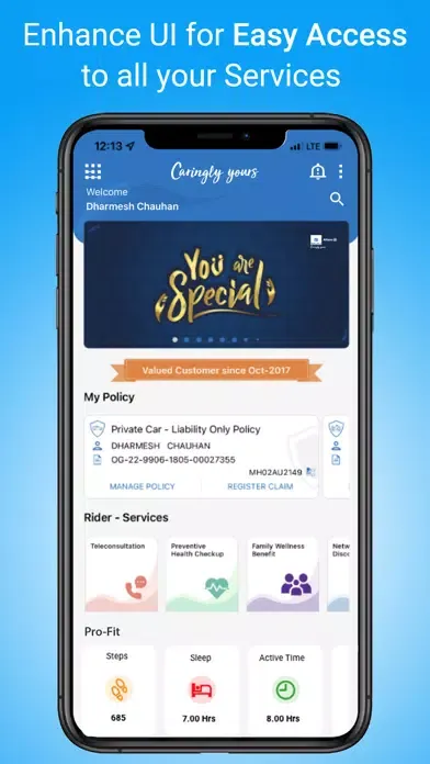 Ảnh chụp màn hình của Caringly Yours: Insurance App