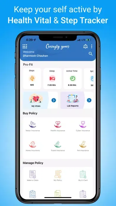 Ảnh chụp màn hình của Caringly Yours: Insurance App