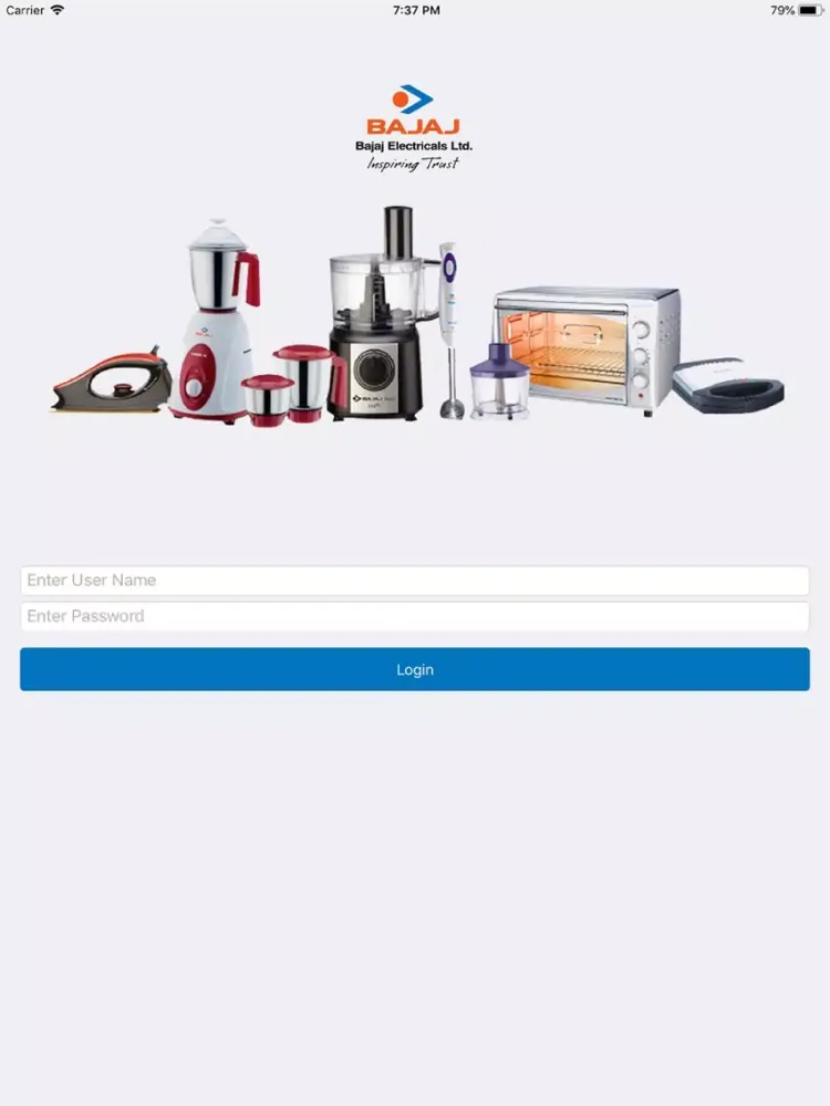 Tangkapan skrin Bajaj Intranet iPad 