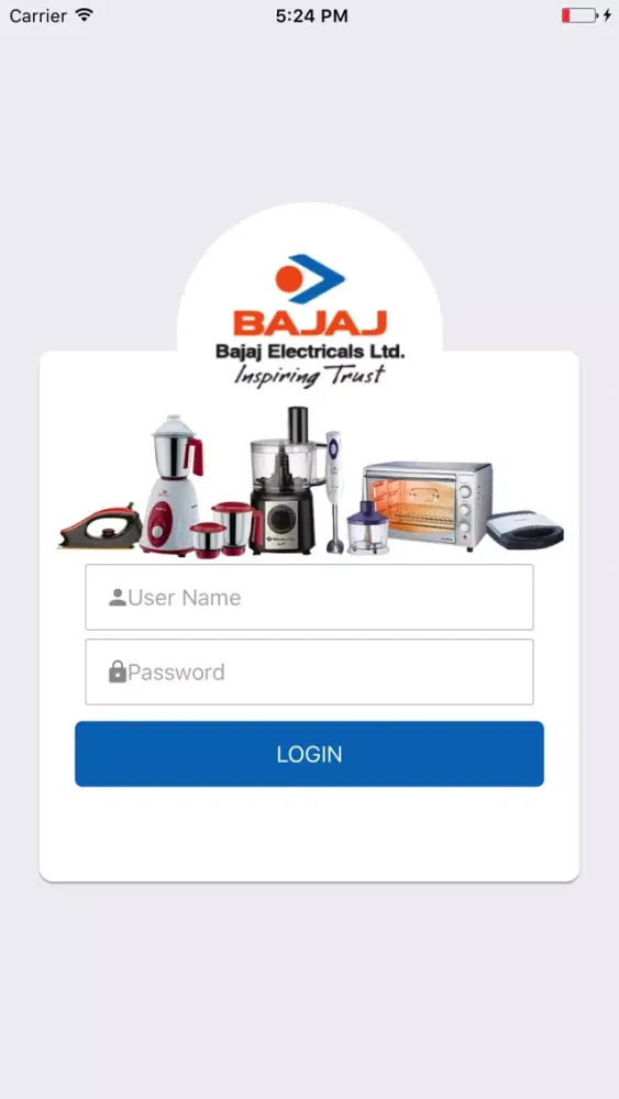 Tangkapan skrin Bajaj Intranet