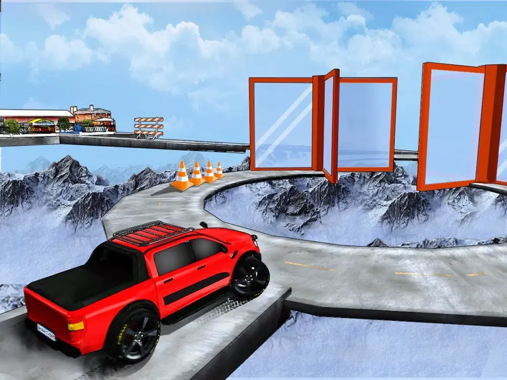Tangkapan skrin Extreme Jeep Stunts Car Games iPad 