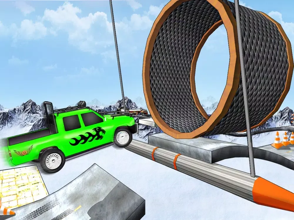 Tangkapan skrin Extreme Jeep Stunts Car Games iPad 
