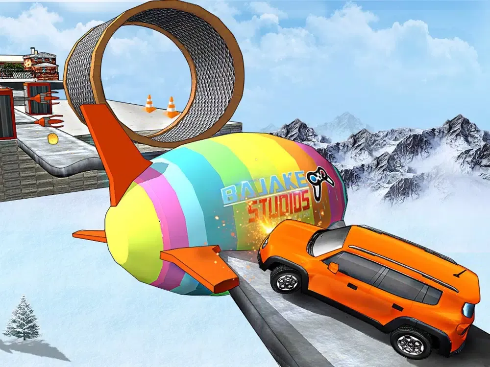 Tangkapan skrin Extreme Jeep Stunts Car Games iPad 