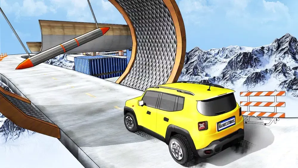 Tangkapan skrin Extreme Jeep Stunts Car Games