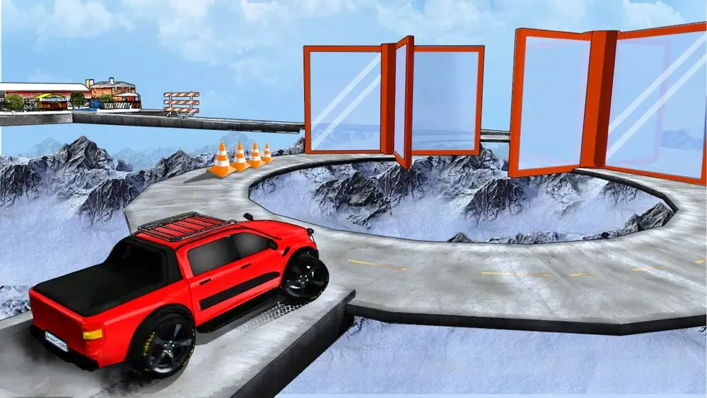 Tangkapan skrin Extreme Jeep Stunts Car Games