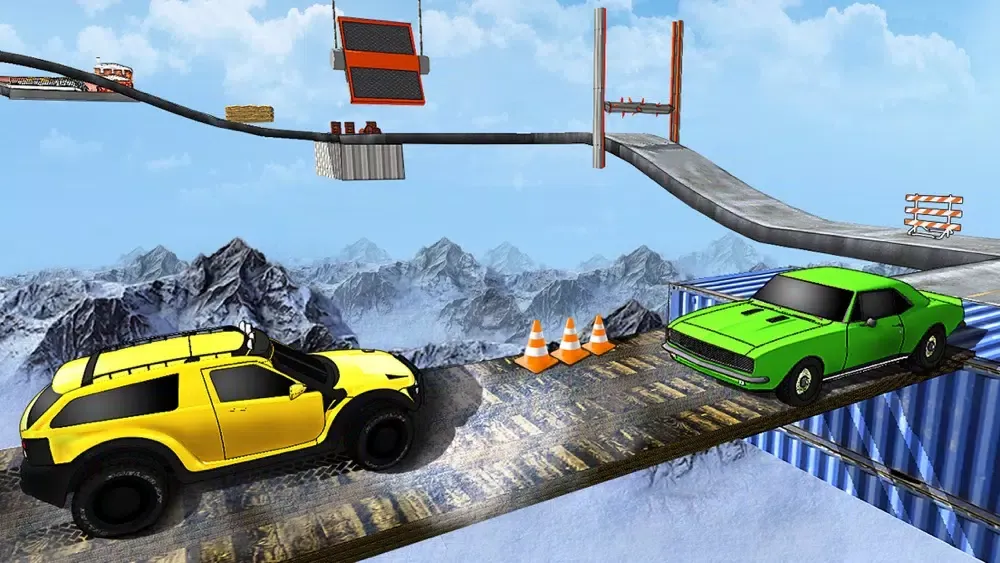 Tangkapan skrin Extreme Jeep Stunts Car Games