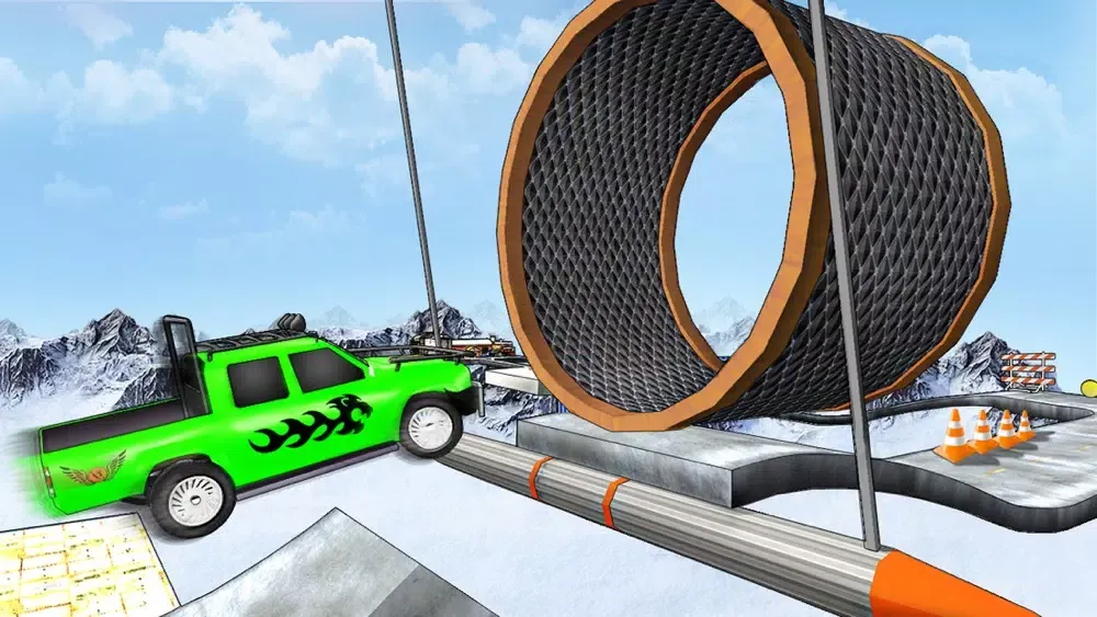 Tangkapan skrin Extreme Jeep Stunts Car Games